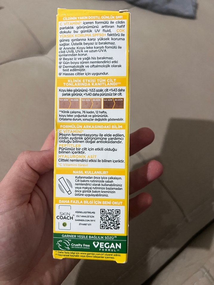 Garnier C Vitamini Parlak BB Krem SPF 50 - Görsel 2
