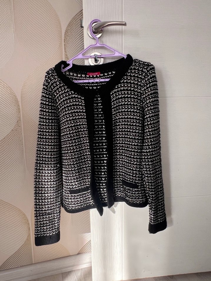 Kadın Siyah Örgü Triko Hırka - Görsel 2