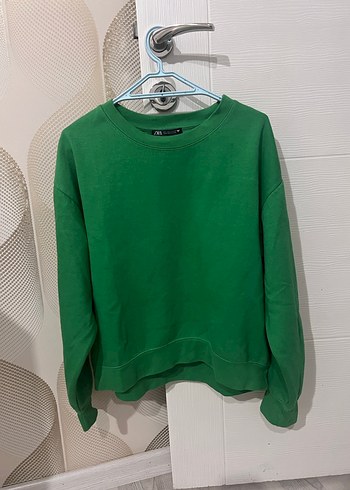 Yeşil Kadın Salaş Sweatshirt - Görsel 3