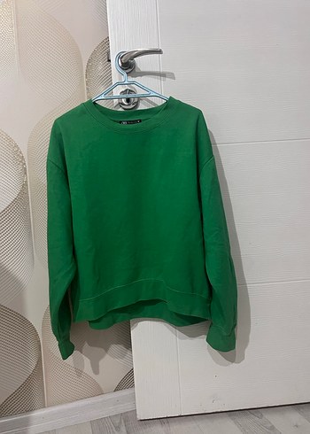 Yeşil Kadın Salaş Sweatshirt - Görsel 4