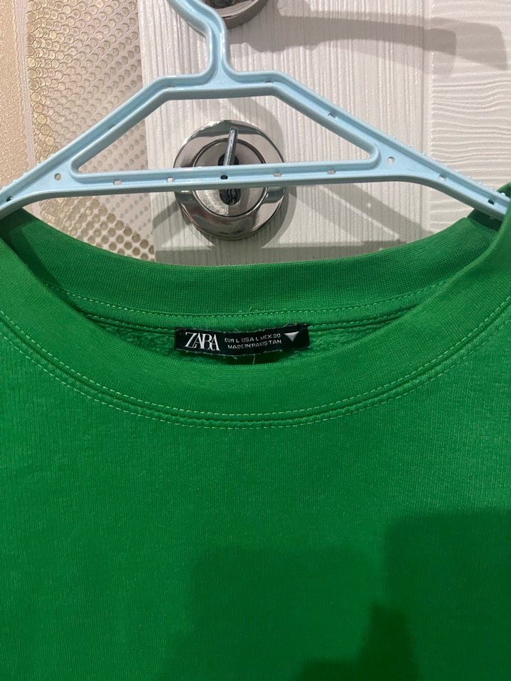 Yeşil Kadın Salaş Sweatshirt - Görsel 2