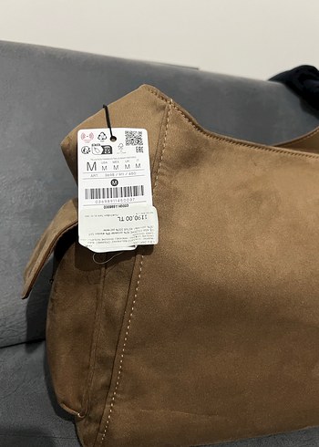 Bej Süet Tokalı Kadın Çanta - Görsel 6