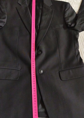 Düğmeli Siyah Erkek Takım Ceketi - Görsel 5