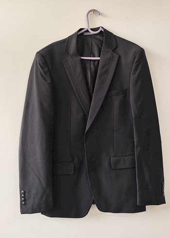 Düğmeli Siyah Erkek Takım Ceketi - Görsel 2