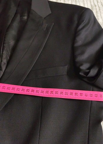 Düğmeli Siyah Erkek Takım Ceketi - Görsel 4