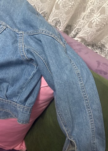Kadın Mavi Kolsuz Denim Ceket - Görsel 7