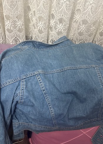 Kadın Mavi Kolsuz Denim Ceket - Görsel 5