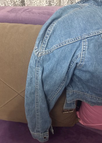 Kadın Mavi Kolsuz Denim Ceket - Görsel 6