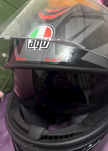 S beden AGV Siyah Biker Motosiklet Kaskı - Görsel 2