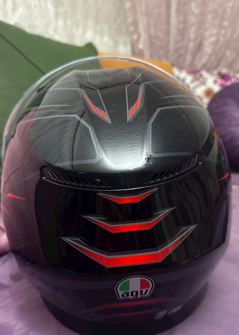 S beden AGV Siyah Biker Motosiklet Kaskı - Görsel 4