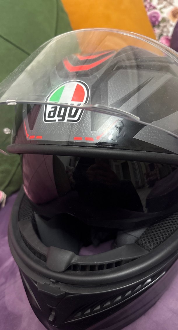 S beden AGV Siyah Biker Motosiklet Kaskı - Görsel 2