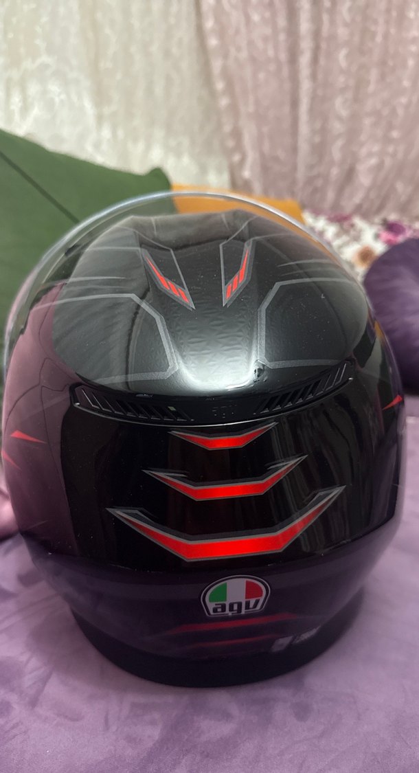 S beden AGV Siyah Biker Motosiklet Kaskı - Görsel 4