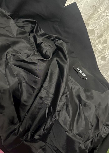 Addax Siyah Süet Midi Ceket - Görsel 6