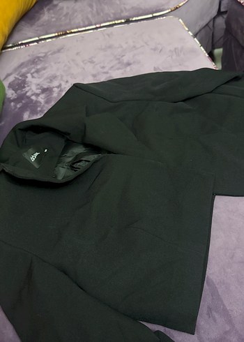 Addax Siyah Süet Midi Ceket - Görsel 3