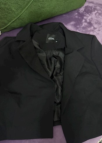 Addax Siyah Süet Midi Ceket - Görsel 2