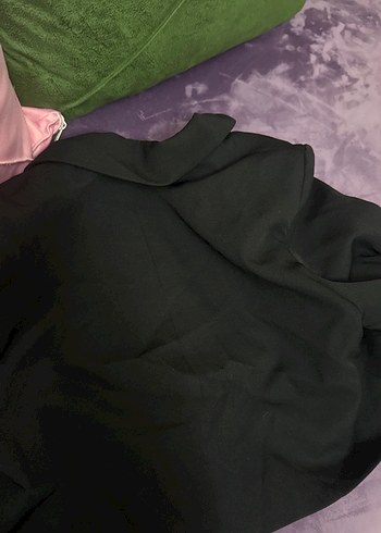 Addax Siyah Süet Midi Ceket - Görsel 4