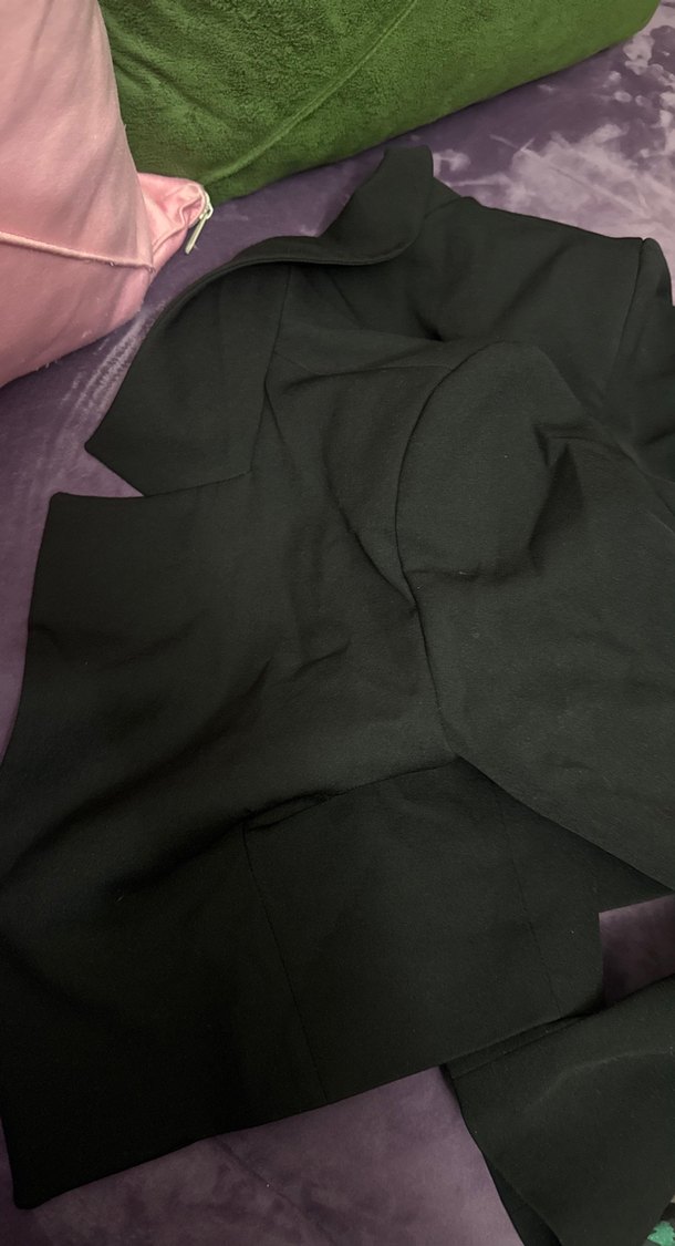 Addax Siyah Süet Midi Ceket - Görsel 5