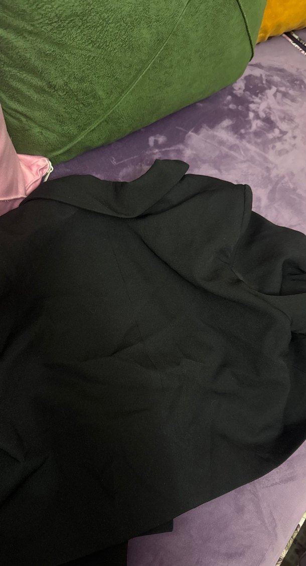 Addax Siyah Süet Midi Ceket - Görsel 4