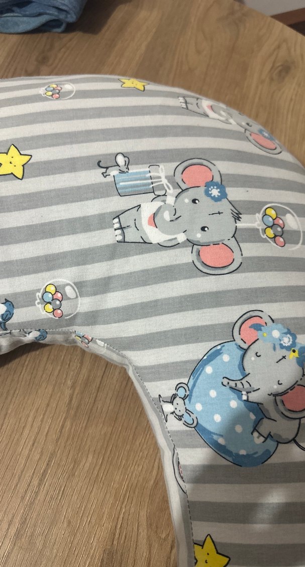 Gri Desenli Emzirme ve Hamilelik Yastığı - Görsel 4