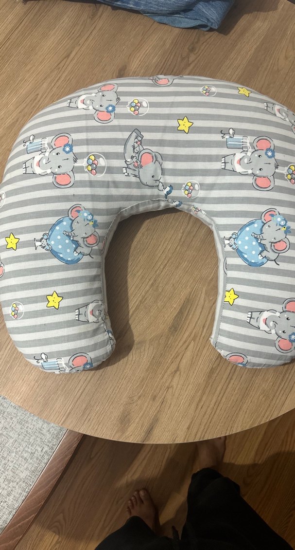 Gri Desenli Emzirme ve Hamilelik Yastığı - Görsel 2