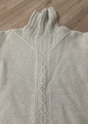 U.S Polo Assn. Bej Örgü Balıkçı Yaka Kadın Kazak