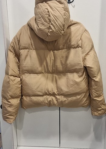 LC Waikiki Düğmeli Bej Kadın Kışlık Mont