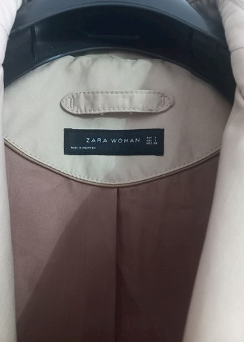 s Beden Zara Bej Midi Trenchcoat Kemerli ve Regular Fit