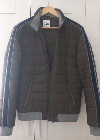 Zara Gri Erkek Fermuarlı Spor Mont