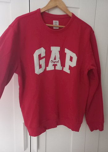 m Beden Kırmızı GAP Baskılı Kadın Sweatshirt
