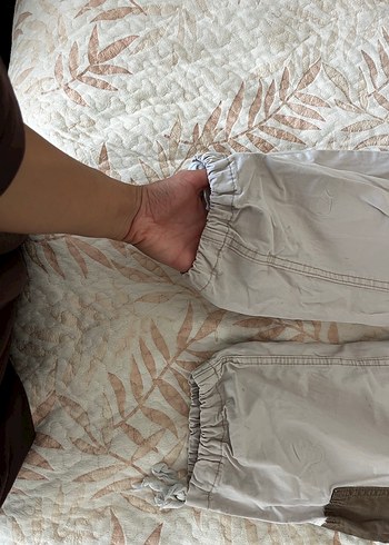m Beden kahverengi Renk Kemerli Rahat Kesim Unisex Paraşüt Pantolon