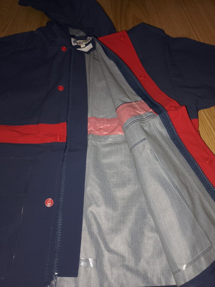 Erkek Çocuk Lacivert Kapüşonlu Yağmurluk - Görsel 2