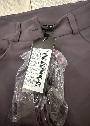 Kemerli Kahverengi Kadın Kumaş Pantolon - Görsel 2