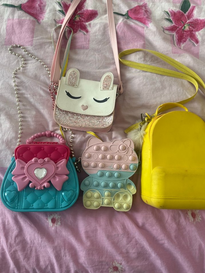 Renkli Nakışlı Fermuarlı Kız Çanta Seti - Görsel 2