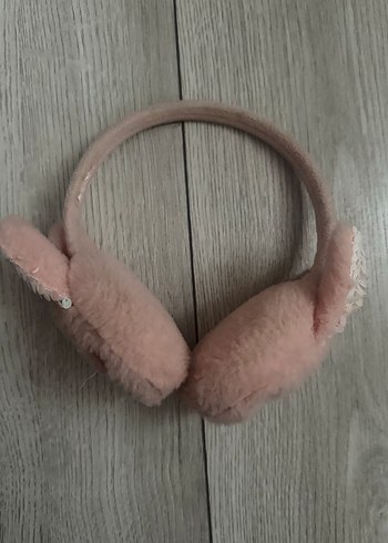 Pembe Nakışlı Kürklü Tavşan Taç - Görsel 3