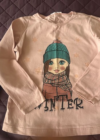 Kız Çocuk Pembe Baskılı Sweatshirt - Görsel 4