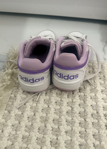 Mor Bağcıklı Adidas Kız Spor Ayakkabı - Görsel 3