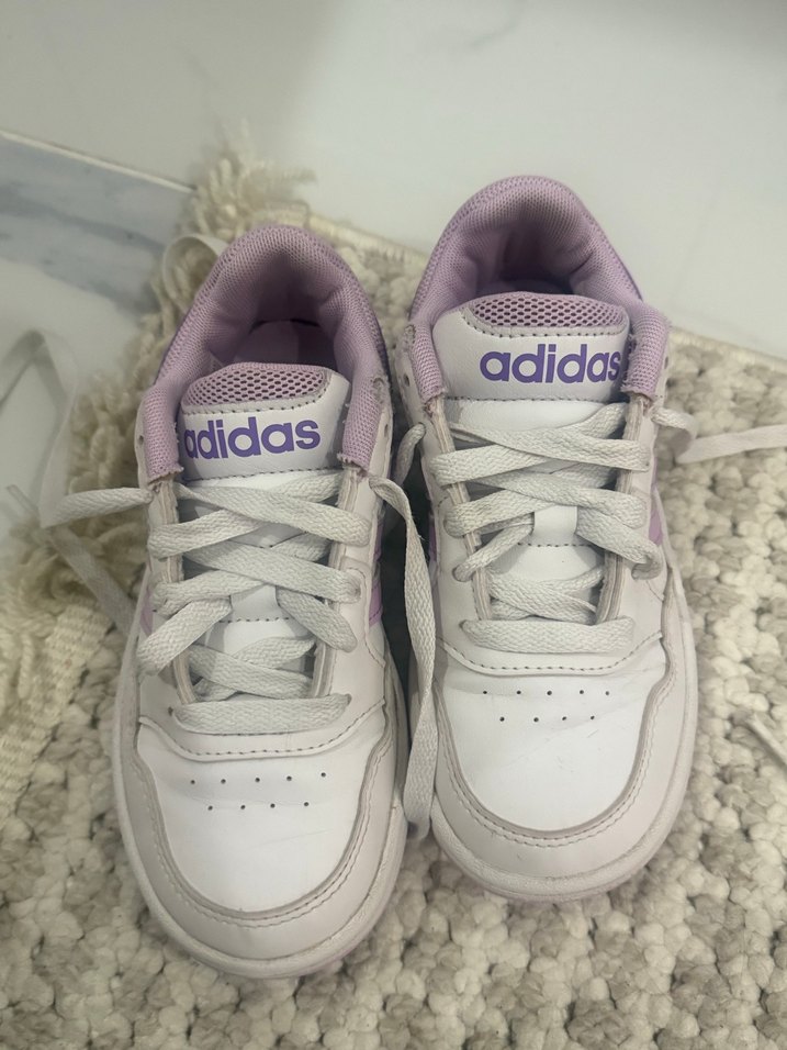 Mor Bağcıklı Adidas Kız Spor Ayakkabı - Görsel 5