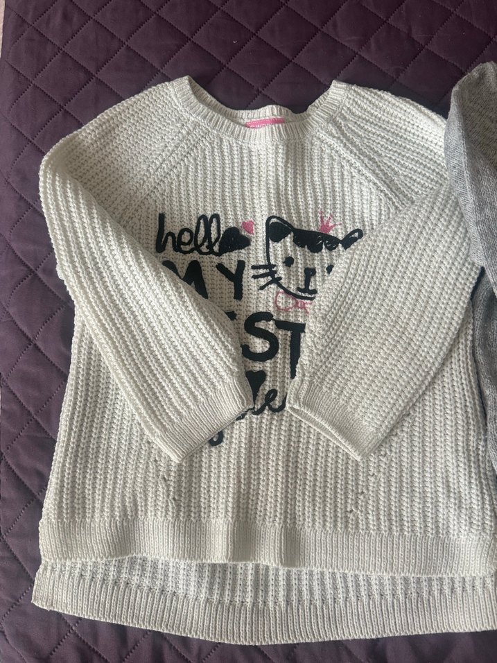 Uzun Kollu Nakışlı Kız Çocuk Trikoları - Görsel 4