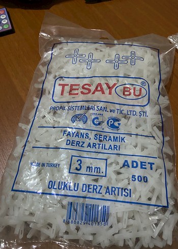 3 mm Oluklu Derz Artısı - 500 Adet