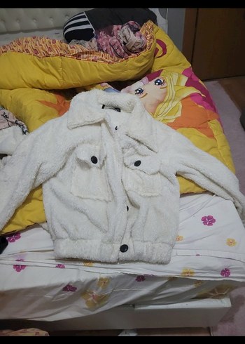 Diğer Beyaz Peluş Kadın Ceket