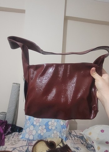 LC Waikiki Bordo Parlak Kadın Deri Çanta
