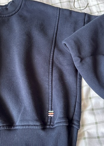 s Beden gri Renk Kadın Lacivert Sweatshirt