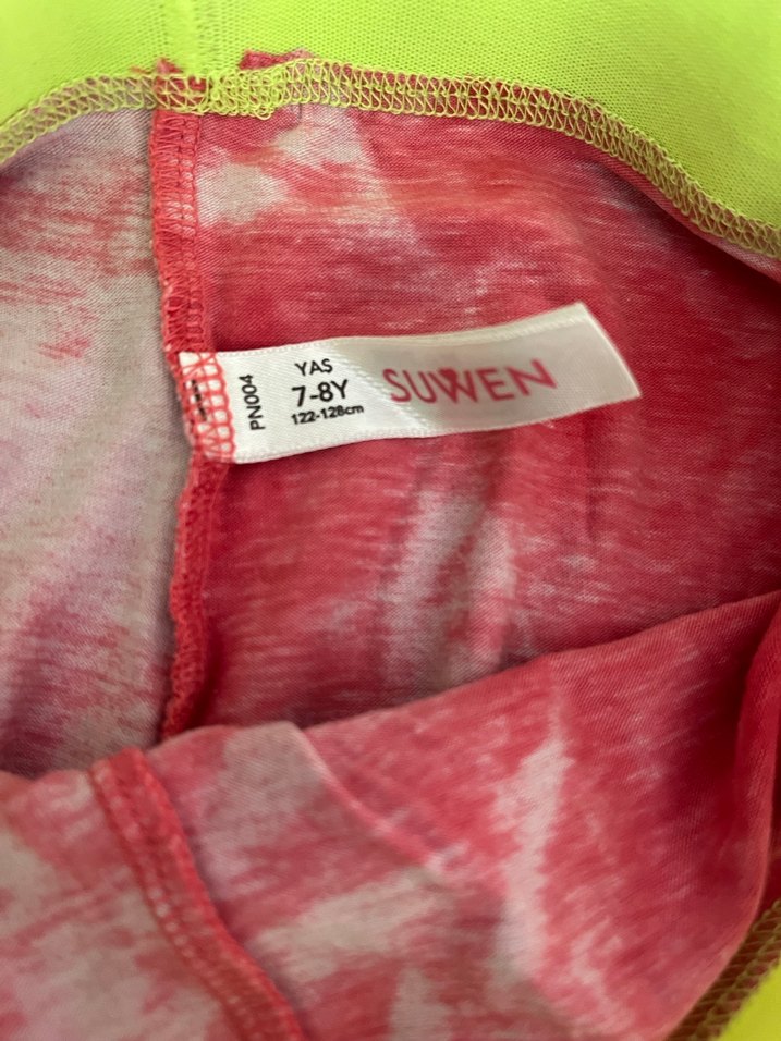 Renkli Tie-Dye Desenli Pembe Çocuk Atlet Takımı - Görsel 2