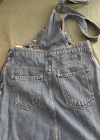 34 Beden mavi Renk Tokalı Mavi Denim Mini Etek