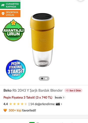 Beko Sarı Beko Blender
