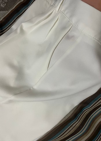 Beyaz Kadın Kumaş Pantolon - Görsel 2