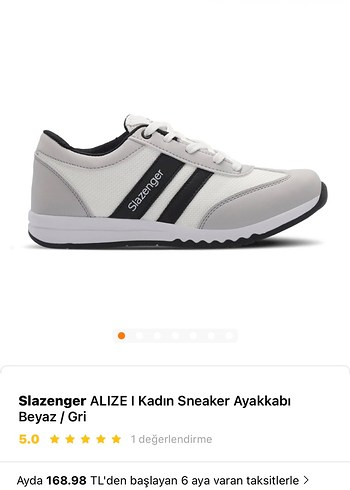 Slazenger ALIZE Kadın Beyaz Gri Sneaker - Görsel 2