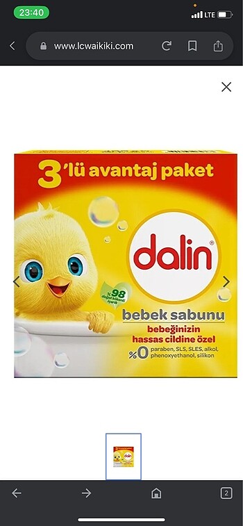 Dalin bebek sabun