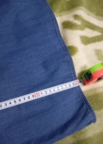 Düğmeli Mavi Hamile Kot Gömlek - Görsel 5