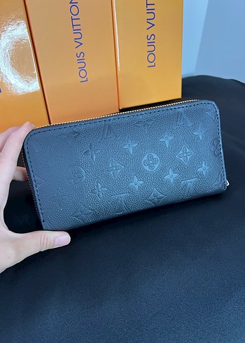 Louis Vuitton Louis Vuitton Lacivert Deri Fermuarlı Cüzdan